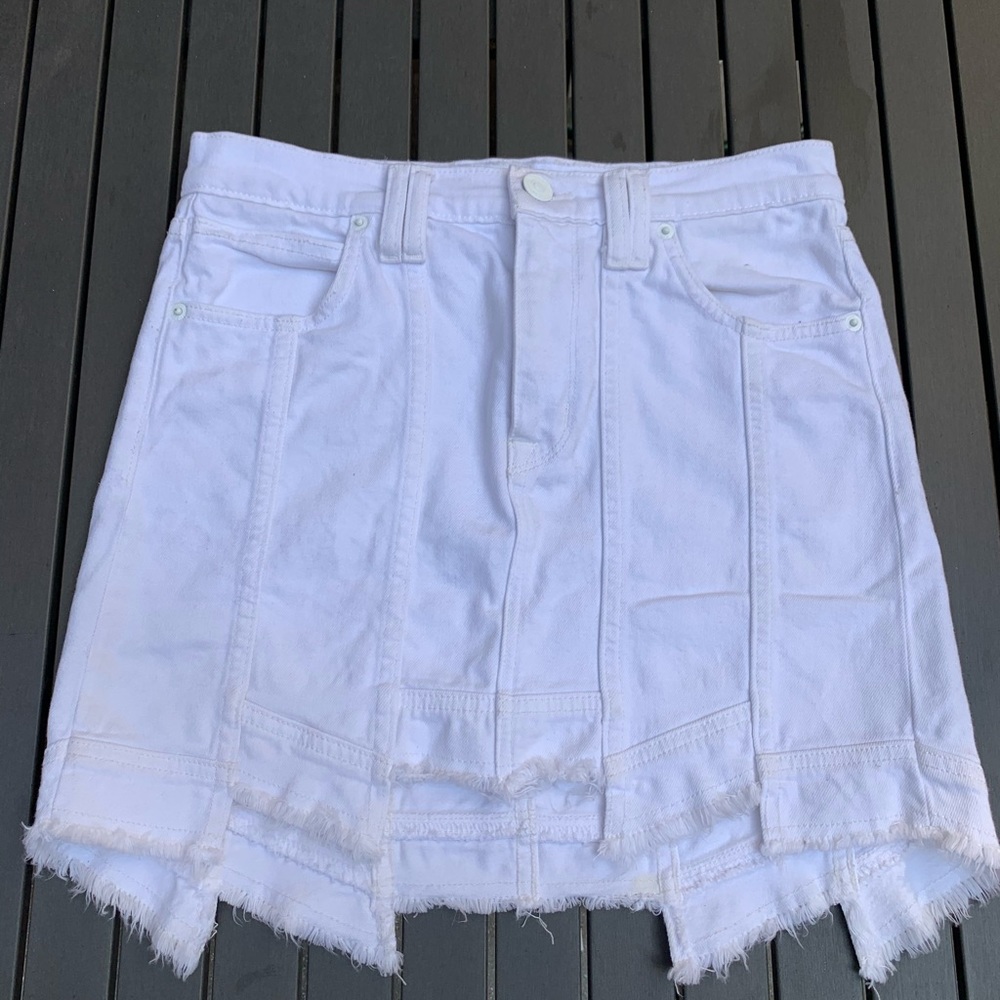 Hudson white jean skirt